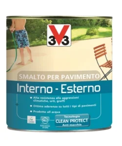 Smalto per pavimenti interno - esterno all'acqua - bianco - 0,5 litri Offerta